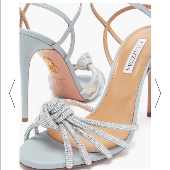 Like New Aquazzura Celeste 105 Knotted Heels Sandal - Picture 2 of 10